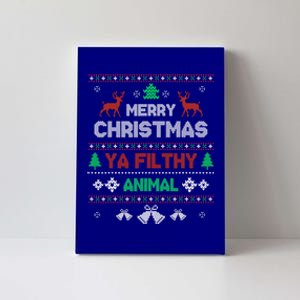 Funny Alone At Home Movies Merry Christmas You Filty Animal Gift Canvas