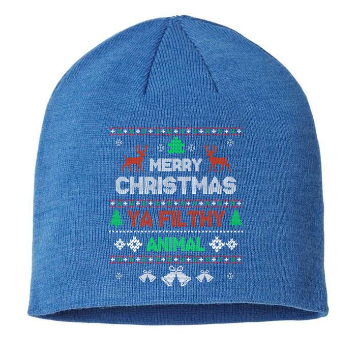 Funny Alone At Home Movies Merry Christmas You Filty Animal Gift Sustainable Beanie