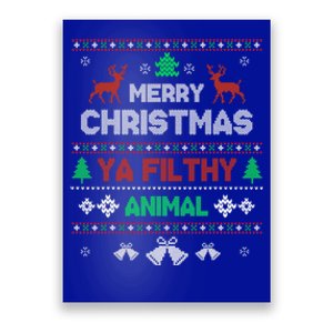 Funny Alone At Home Movies Merry Christmas You Filty Animal Gift Poster