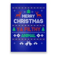 Funny Alone At Home Movies Merry Christmas You Filty Animal Gift Poster