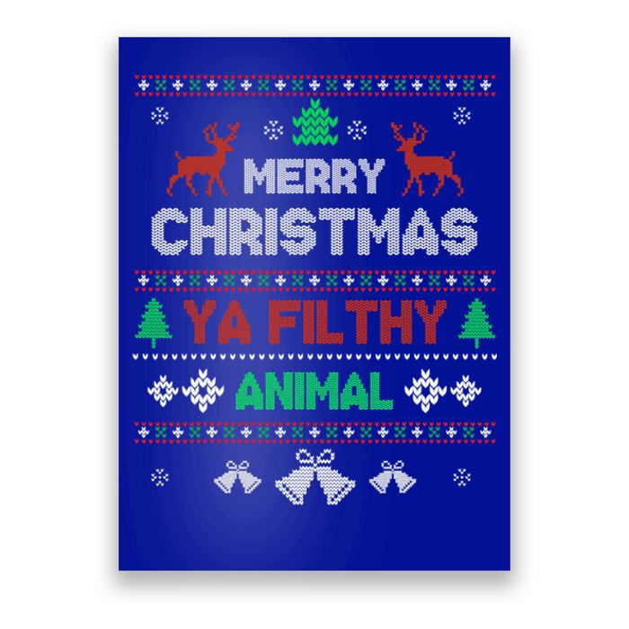 Funny Alone At Home Movies Merry Christmas You Filty Animal Gift Poster