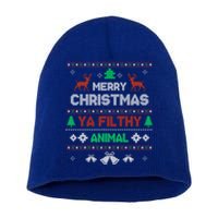 Funny Alone At Home Movies Merry Christmas You Filty Animal Gift Short Acrylic Beanie