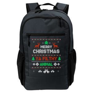 Funny Alone At Home Movies Merry Christmas You Filty Animal Gift Daily Commute Backpack