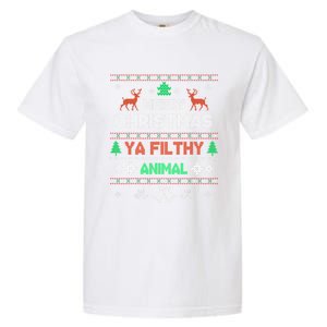 Funny Alone At Home Movies Merry Christmas You Filty Animal Gift Garment-Dyed Heavyweight T-Shirt