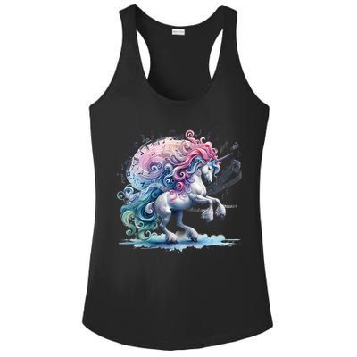 Fantasy Animals Amazing Musical Unicorn Friends Cute Gift Ladies PosiCharge Competitor Racerback Tank