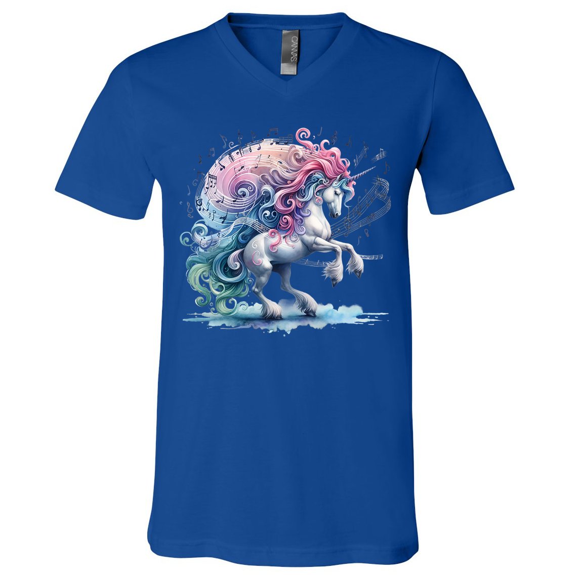Fantasy Animals Amazing Musical Unicorn Friends Cute Gift V-Neck T-Shirt