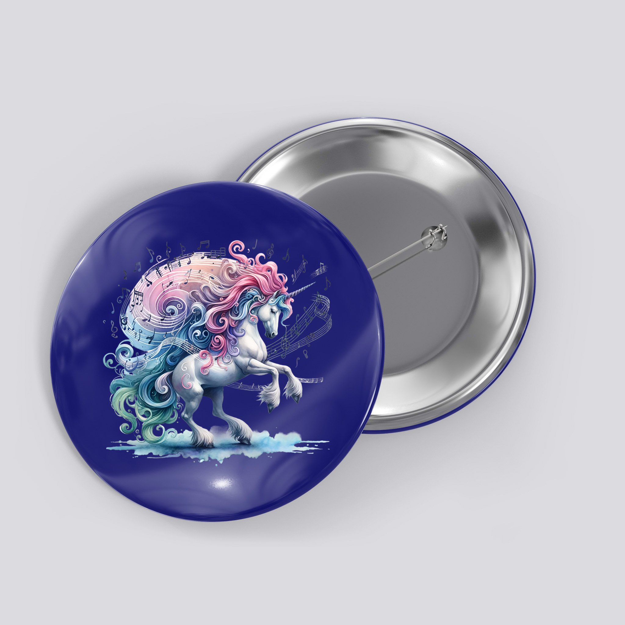 Fantasy Animals Amazing Musical Unicorn Friends Cute Gift Button