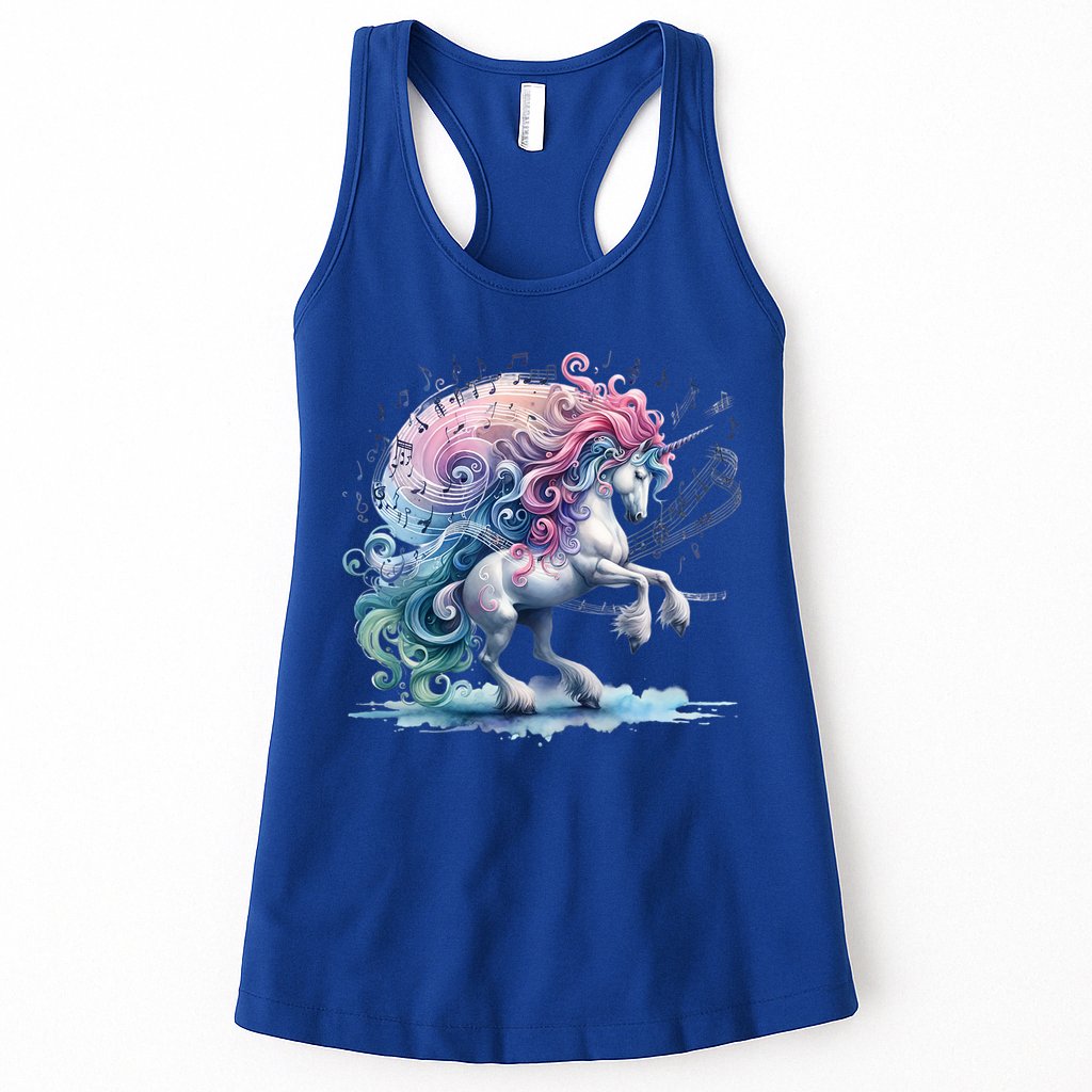 Fantasy Animals Amazing Musical Unicorn Friends Cute Gift Womens Tank Top
