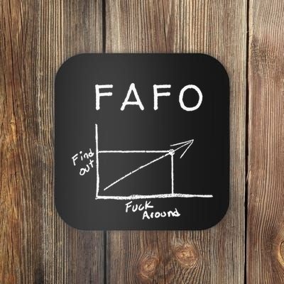 Fuck Around And Find Out Funny Graph Fafo Chart Math Joke Coaster