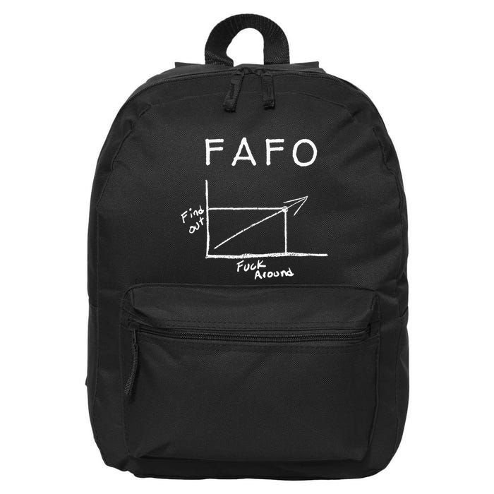 Fuck Around And Find Out Funny Graph Fafo Chart Math Joke 16 in Basic Backpack