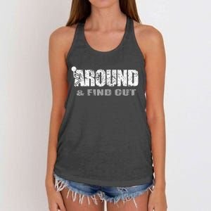 Fuck Around And Find Out Women's Knotted Racerback Tank