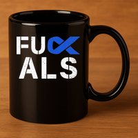Fuck ALS Awareness Month Blue Ribbon Support Squad Fighter 11oz C Handle Ceramic Mug