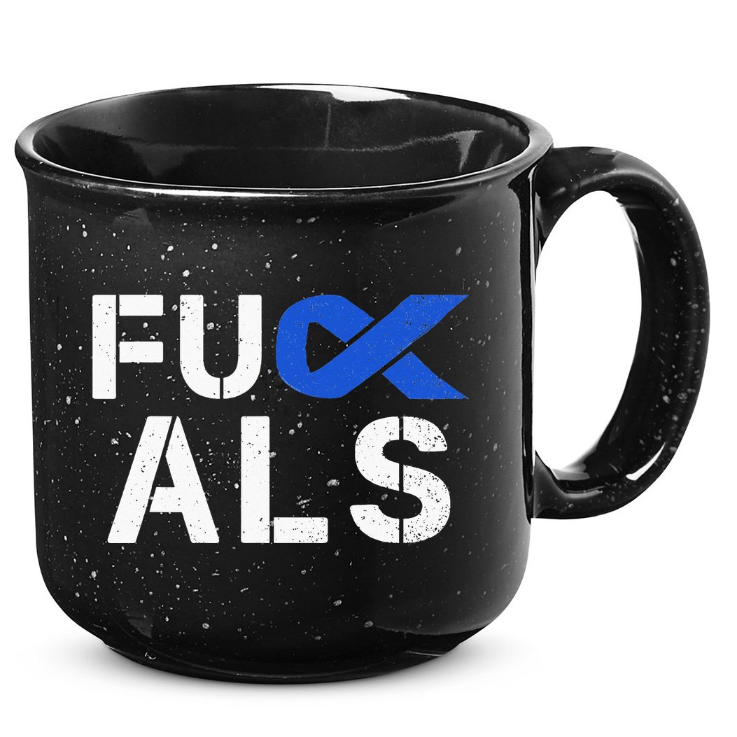 Fuck ALS Awareness Month Blue Ribbon Support Squad Fighter 15oz Campfire Ceramic Mug