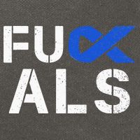 Fuck ALS Awareness Month Blue Ribbon Support Squad Fighter Cotton Canvas Backpack