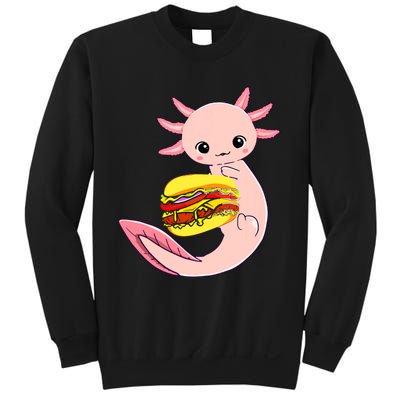 Funny Axolotl And Hamburger For Women Sweatshirt