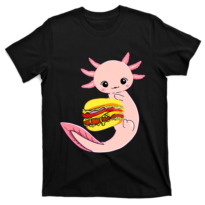 Funny Axolotl And Hamburger For Women T-Shirt