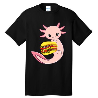 Funny Axolotl And Hamburger For Women Tall T-Shirt