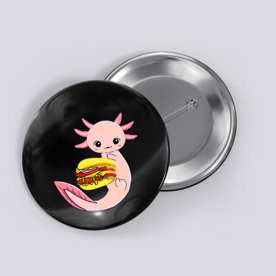 Funny Axolotl And Hamburger For Women Button