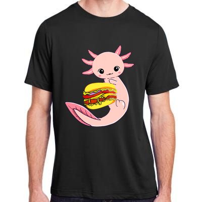 Funny Axolotl And Hamburger For Women Adult ChromaSoft Performance T-Shirt