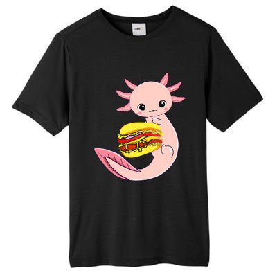 Funny Axolotl And Hamburger For Women Tall Fusion ChromaSoft Performance T-Shirt