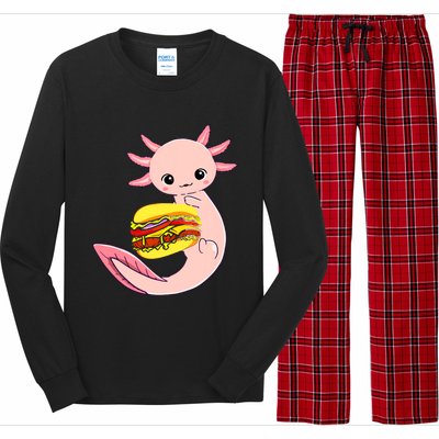 Funny Axolotl And Hamburger For Women Long Sleeve Pajama Set