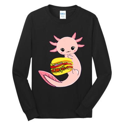 Funny Axolotl And Hamburger For Women Tall Long Sleeve T-Shirt