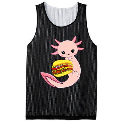 Funny Axolotl And Hamburger For Women Mesh Reversible Basketball Jersey Tank