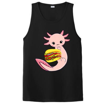 Funny Axolotl And Hamburger For Women PosiCharge Competitor Tank