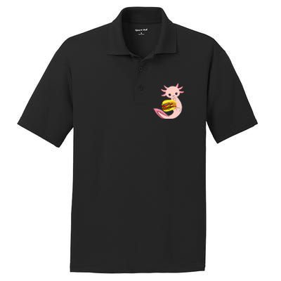 Funny Axolotl And Hamburger For Women PosiCharge RacerMesh Polo