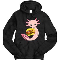 Funny Axolotl And Hamburger For Women Tie Dye Hoodie