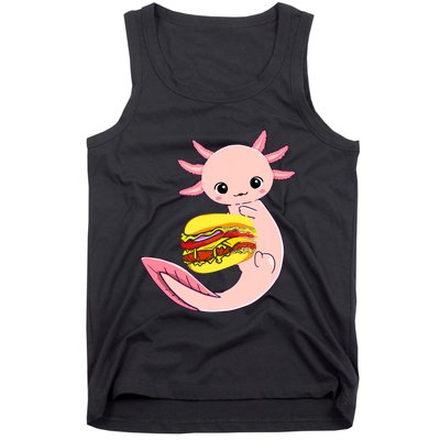 Funny Axolotl And Hamburger For Women Tank Top