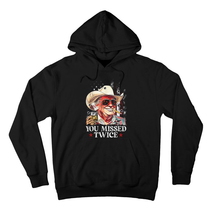 Funny Assassination Attempt Trump 2024 You Missed Twice Hoodie