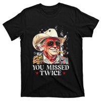 Funny Assassination Attempt Trump 2024 You Missed Twice T-Shirt