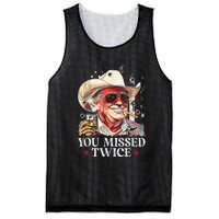 Funny Assassination Attempt Trump 2024 You Missed Twice Mesh Reversible Basketball Jersey Tank