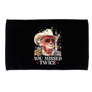 Funny Assassination Attempt Trump 2024 You Missed Twice Microfiber Hand Towel