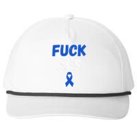 Fuck ALS Awareness Month Blue Ribbon Support Squad Fighter Snapback Five-Panel Rope Hat