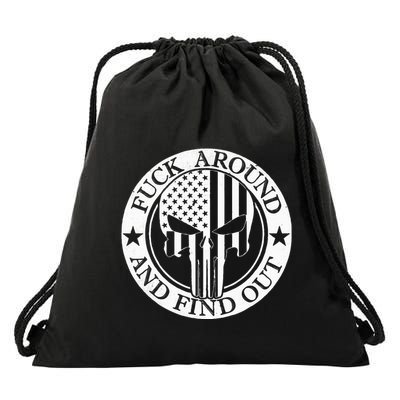 Fuck Around And Find Out Drawstring Bag