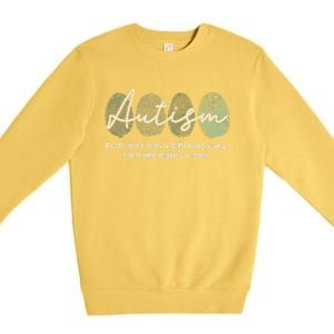 Fingerprint Autism Awareness Retro Neurodiversity Acceptance Premium Crewneck Sweatshirt