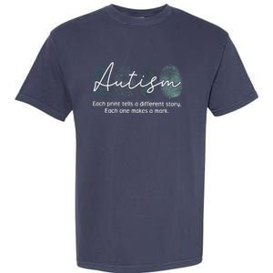 Fingerprint Autism Awareness Retro Neurodiversity Acceptance Garment-Dyed Heavyweight T-Shirt