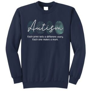 Fingerprint Autism Awareness Retro Neurodiversity Acceptance Sweatshirt