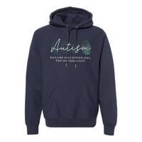 Fingerprint Autism Awareness Retro Neurodiversity Acceptance Premium Hoodie