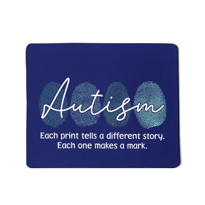 Fingerprint Autism Awareness Retro Neurodiversity Acceptance Mousepad