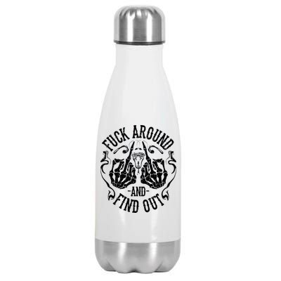 Fuck Around And Find Out Stainless Steel Insulated Water Bottle