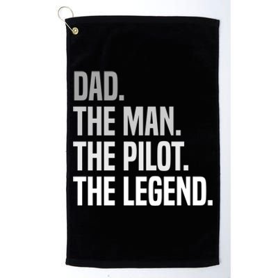 Funny Aviator Airplane Fly Aviation Aircraft Pilot Dad Funny Gift Platinum Collection Golf Towel