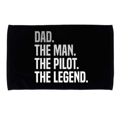 Funny Aviator Airplane Fly Aviation Aircraft Pilot Dad Funny Gift Microfiber Hand Towel