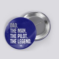 Funny Aviator Airplane Fly Aviation Aircraft Pilot Dad Funny Gift Button