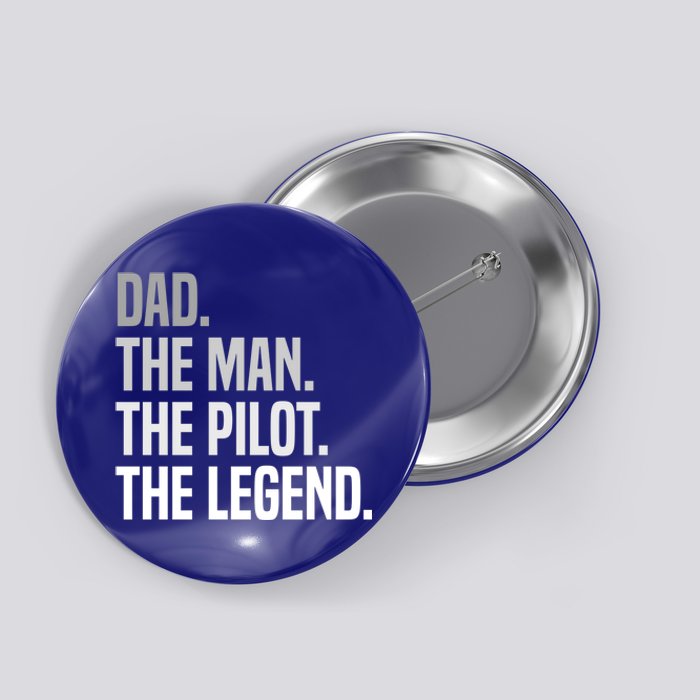 Funny Aviator Airplane Fly Aviation Aircraft Pilot Dad Funny Gift Button