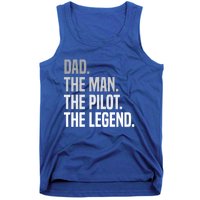 Funny Aviator Airplane Fly Aviation Aircraft Pilot Dad Funny Gift Tank Top