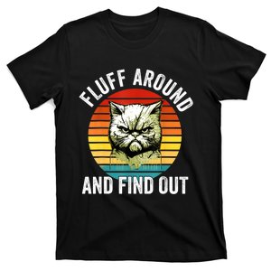 Fluff Around And Find Out Cat Lover Mom Dad Kitten T-Shirt