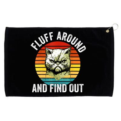 Fluff Around And Find Out Cat Lover Mom Dad Kitten Grommeted Golf Towel